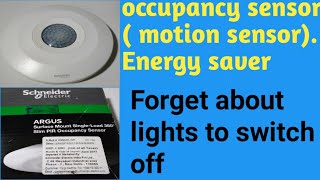 Occupancy sensor  motion sensor Energy saver [upl. by Aerdnu]