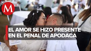 Vamos a ser prudentes y tolerantes celebran boda comunitaria en el penal de Apodaca [upl. by Supat]