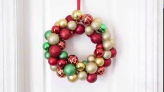 How to Make an Ornament Wreath [upl. by Atilemrac]