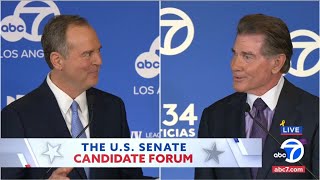 ABC7 hosts US Senate Candidate Forum between Rep Adam Schiff and Steve Garvey [upl. by Ibloc]