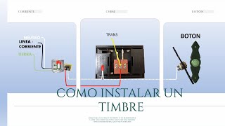 COMO INSTALAR UN TIMBRE PASO A PASO CON ANIMACION electrical electricista diy howto [upl. by Ronnie]