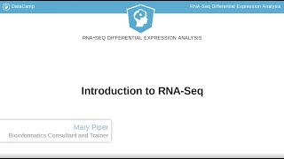 R Tutorial  Introduction to RNASeq [upl. by Lerner]