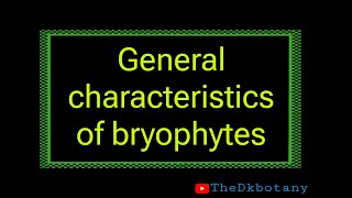 General characteristics of bryophytes bsc 1st yearbotany [upl. by Rednael789]