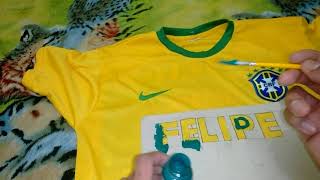 Estampe seu próprio nome na camisa da seleção brasileira [upl. by Jeb]