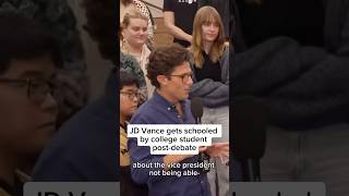 JD Vance gets schooled by college student postdebate [upl. by Helene18]