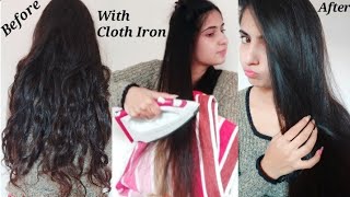 How to Straighten Hairs perfectly with Cloth Iron at homemust watchWork 100 tulikajagga [upl. by Siduhey729]