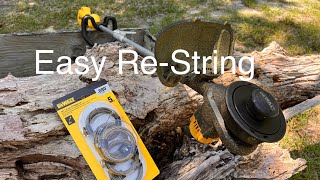 How to reload replace string on Dewalt trimmer 20V or 60V [upl. by Olin788]