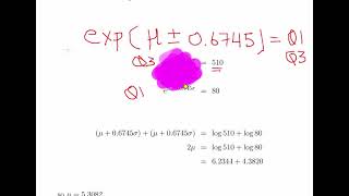 Lognormal Distribution  Method of Moments and Percentiles [upl. by Girhiny]