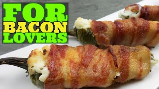 Bacon Wrapped Jalapeno Poppers Recipe  DO YOU LOVE BACON [upl. by Ola]