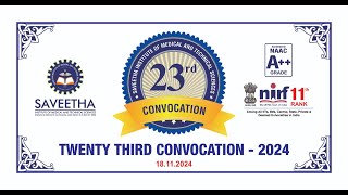 Twenty Third Convocation  SIMATS [upl. by Haissi]