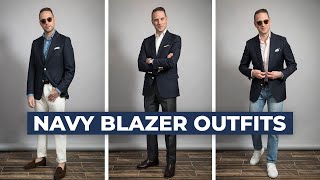 3 EASY Ways to Wear a Classic Navy Blazer for Spring [upl. by Nael]