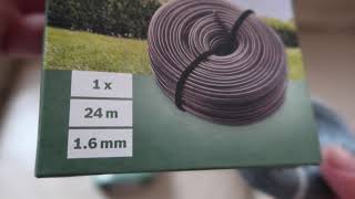 Bosch Strimmer F016800351 Replacement 6 m x 16 mm Spool Line  F016800462 Thread Unboxing [upl. by Kylander]