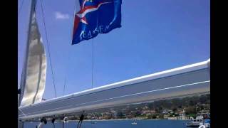 Jeanneau 39i Sailboat Furl Boom demonstration By Ian Van Tu [upl. by Habas]