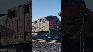 Fast BNSF Intermodal Q train ft H3 Dash 9 bnsf bnsftrains bnsfrailway [upl. by Iznil]