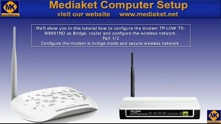 TPLINK TDW8951ND Modem configuration as a Bridge  a router secure the wifi and open ports [upl. by Halivah694]