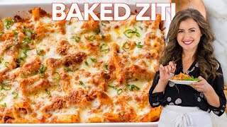 Baked ZITI Recipe  Easy PASTA CASSEROLE [upl. by Sinegra656]