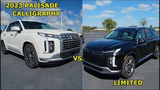 Whats the Difference 2023 Hyundai Palisade Limited vs Calligraphy [upl. by Yerocal]