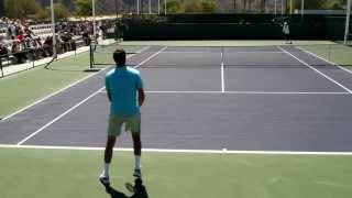 Juan Martin del Potro Practice 2013 BNP Paribas Open Part 2 [upl. by Pacificas]