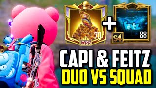 CAPI GAMING amp FEITZ DUO VS SQUAD  PUBG Mobile [upl. by Noitsirhc]