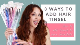 DIY HAAR LAMETTA✨  HOW TO Hair Tinsel  Valeria Greb [upl. by Schacker599]