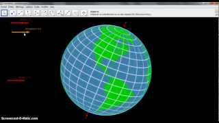 Earth in rotation with GeoGebra [upl. by Aicyla557]