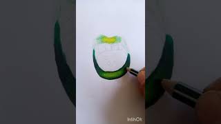 drawing lime lips with coloured pencil fromArtcoaster art youtubeshorts realisticdrawing [upl. by Noled]