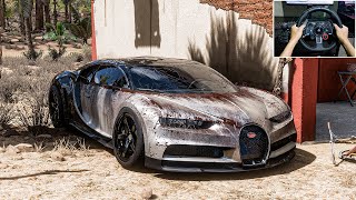 Rebuilding Abandoned Bugatti Chiron Forza Horizon 5 Logitech G29 Stering Wheel Gameplay [upl. by Ralston]