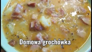 Grochówka domowa na wędzonym żeberku 😋 Homemade pea soup with smoked ribs [upl. by Sulokcin]