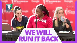 Caitlin Clark Christie Sides amp Aliyah Boston on OFFSEASON plans after ELIMINATION [upl. by Annadiane]