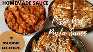 Homemade Pizza amp Pasta Sauce Recipe  Pizza Recipe  Pasta Recipe  3 in One Recipe [upl. by Prendergast]