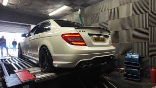 VOLUME UP C63 W204 STRAIGHT PIPE DYNO RUN [upl. by Syned400]