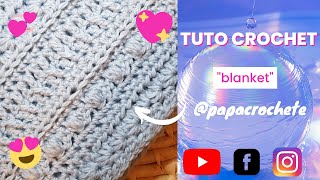 Tuto Comment faire une couverture au crochet tuto vidéo [upl. by Colston]