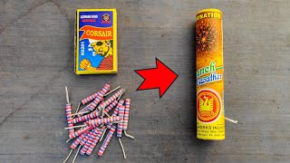 Refilled Skyshot from Bidi Bomb amp Bijli Bomb  How to make Diwali Crackers at Home [upl. by Imarej]