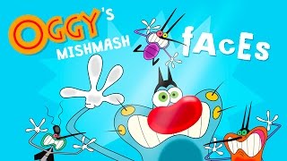 Oggys Mishmash  Faces  Oggy amp The Cockroaches Special [upl. by Krucik]