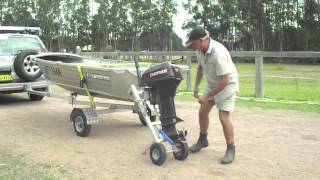 Outboard Motor Trolley amp AFrame Mount  Boathoist Loading Systems [upl. by Audsley]