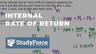 Internal Rate of Return IRR Calculation finance investments [upl. by Eellac]