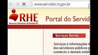 Como acessar o Portal do Servidor RS  RHE Contracheque [upl. by Thrasher]