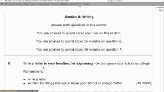 AQA GCSE English Exam  Foundation Writing Section [upl. by Nonek]