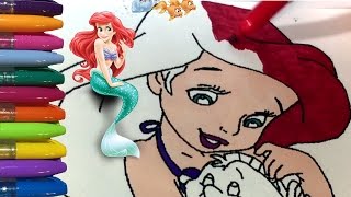 Coloring Disney Princess Baby Ariel [upl. by Femi537]