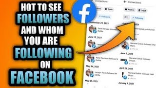 HOW TO SEE FOLLOWERS AND WHOM YOU ARE FOLLOWING ON FACEBOOK WITH DATES [upl. by Aynek]