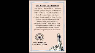 One Nation One Election  Essay on One Nation One Election  Paragraph on One Nation One Election [upl. by Louis]