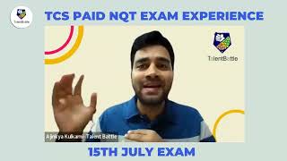 TCS Paid NQT Recent Exam Experience TCS Paid NQT Pattern Ignore audio issues for this video [upl. by Hebe]