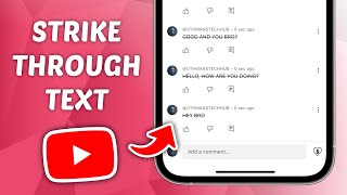 How to Make Strikethrough Text in YouTube [upl. by Aicrop]