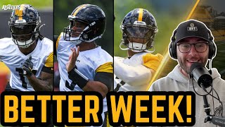 Steelers WRs Starting to Impress  QBs Settling Down [upl. by Eentihw71]