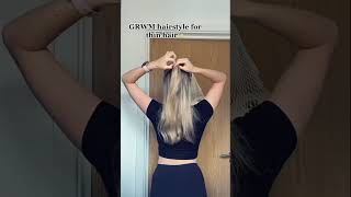 Easy thin hairstyle 👱🏽‍♀️✨ thinhairsolutions hairtok halfuphalfdown grwmhair hairtips [upl. by Sivad253]