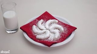 How to Make Viennese Crescent Cookies  Cookie Recipes  Allrecipescom [upl. by Eatnod839]