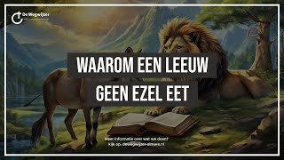 Waarom de leeuw geen ezel eet  Marcel Vroegop  ochtenddienst 10 Maart [upl. by Nivlak]