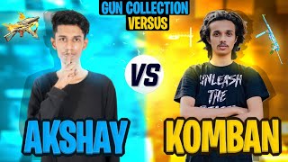 Kmc Komban Vs Akshay Akz Biggest Gun Collection War 😍 Free Fire Best Gun Skin Collection In Kerala [upl. by Cleve]