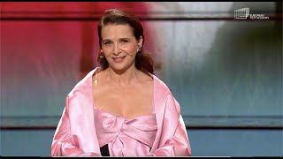 Juliette Binoche  37th European Film Awards  Wim Wenders [upl. by Nwahsak]