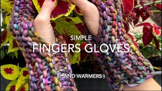 Easy Knitted Fingerless Gloves [upl. by Nmutua]